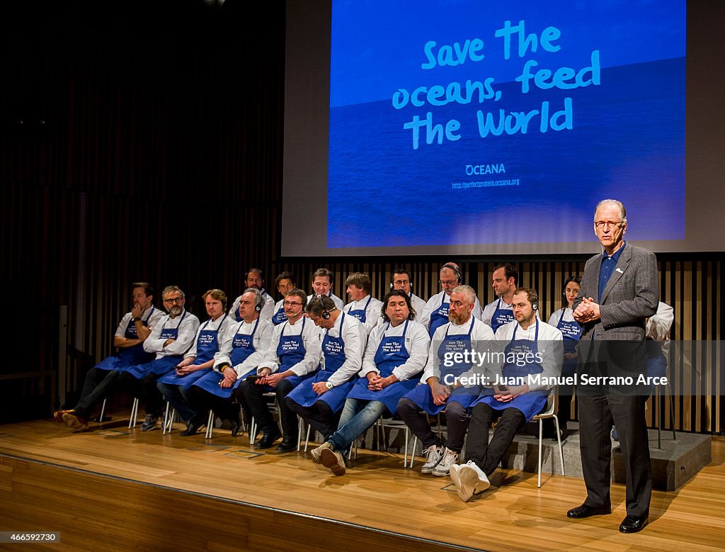 Chefs Attend 'Save The Oceans: Feed The World' in san Sebastian