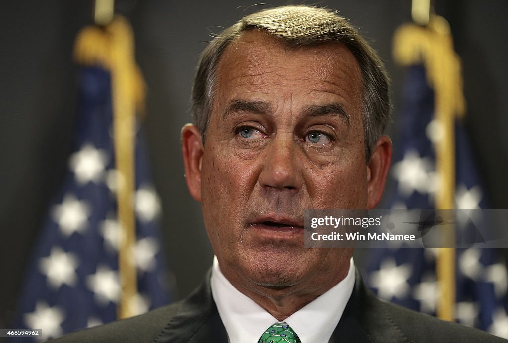 House Speaker Boehner And House Leadership Address Media After Their Weekly Conference Meeting