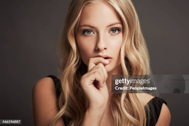 sweet sensuality - beautiful blond hair stock pictures, royalty-free photos & images