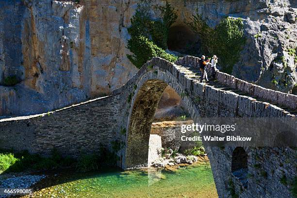 greece, vikos gorge, voidomatis river - epirus greece stock pictures, royalty-free photos & images