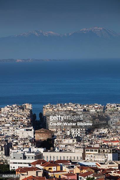greece, thessaloniki, city view - thessaloniki greece stock pictures, royalty-free photos & images