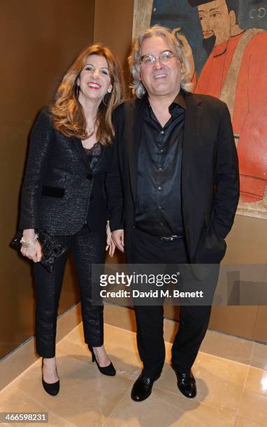 Paul Greengrass and Joanna Kaye attend the London Critics' Circle Film Awards at The Mayfair Hotel on February 2, 2014 in London, England.