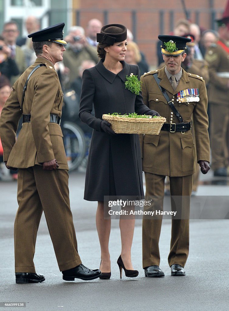 The Duke And Duchess Of Cambridge Attend St Patrick's Day Parade At Mons Barracks