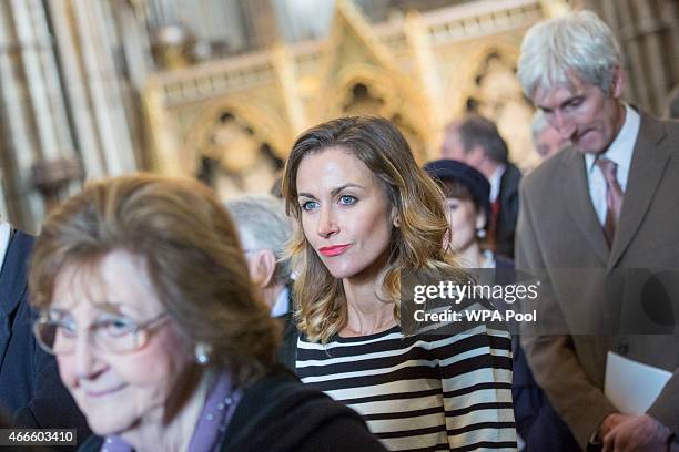 British actress Katherine Kelly attends a service of thanksgiving for the life and work of Lord Attenborough CBE at Westminster Abbey on March 17,...