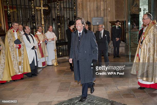 Lord Bragg attends a service of thanksgiving for the life and work of Lord Attenborough CBE at Westminster Abbey on March 17, 2015 in London, England.