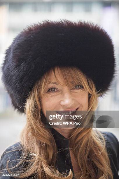 British actress Jane Seymour attends a service of thanksgiving for the life and work of Lord Attenborough CBE at Westminster Abbey on March 17, 2015...