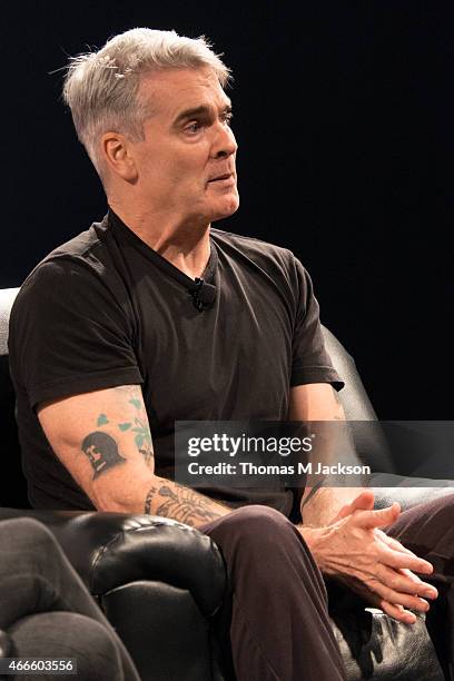 Henry Rollins speaks to Dana Harris of Indiewire at Austin Convention Center as part of SXSW 2015 on March 17, 2015 in Austin, United States.