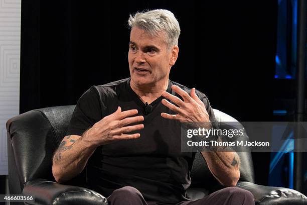 Henry Rollins speaks to Dana Harris of Indiewire at Austin Convention Center as part of SXSW 2015 on March 17, 2015 in Austin, United States.