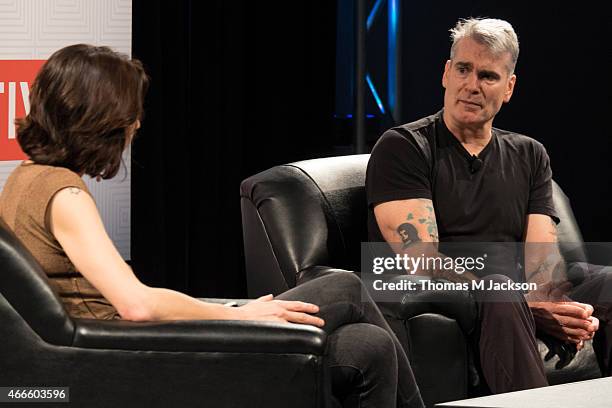 Henry Rollins speaks to Dana Harris of Indiewire at Austin Convention Center as part of SXSW 2015 on March 17, 2015 in Austin, United States.