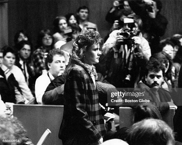Pamela Smart enters the Rockingham County Superior Court courtroom in Exeter, N.H. For the verdict in her trial on March 22, 1991. Smart was...
