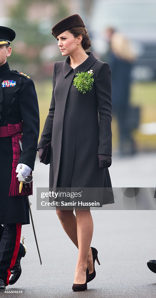 The Duke And Duchess Of Cambridge Attend St Patrick's Day Parade At Mons Barracks