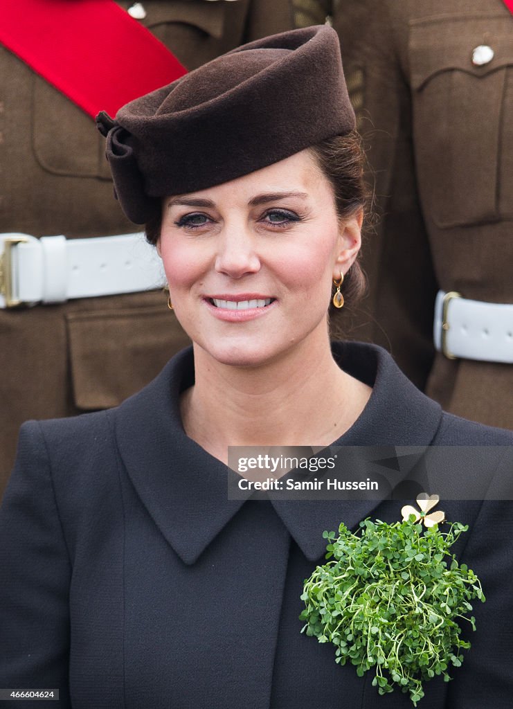 The Duke And Duchess Of Cambridge Attend St Patrick's Day Parade At Mons Barracks