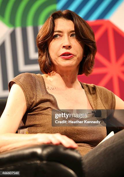 Dana Harris, Editor in Chief/General Manager of Indiewire speaks onstage at 'A Conversation With Henry Rollins' during the 2015 SXSW Music, Film +...