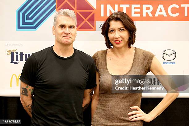 Musician Henry Rollins and Dana Harris, Editor in Chief/General Manager of Indiewire attend 'A Conversation With Henry Rollins' during the 2015 SXSW...