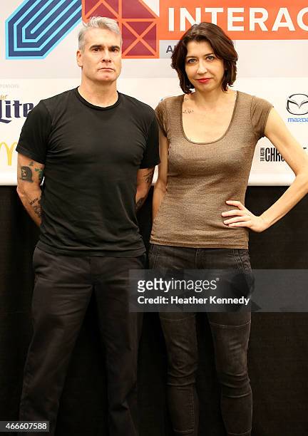 Musician Henry Rollins and Dana Harris, Editor in Chief/General Manager of Indiewire attend 'A Conversation With Henry Rollins' during the 2015 SXSW...
