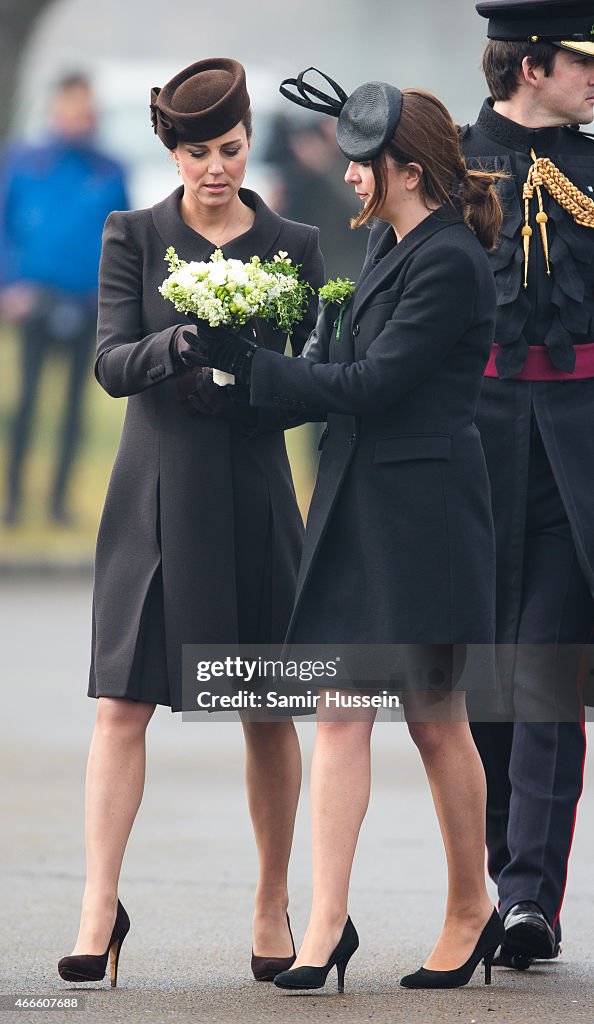 The Duke And Duchess Of Cambridge Attend St Patrick's Day Parade At Mons Barracks