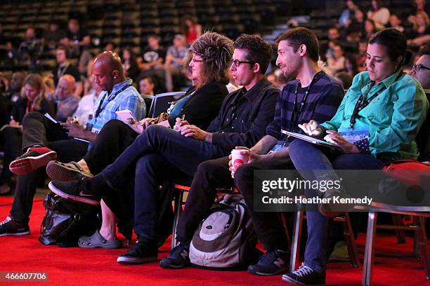 View of the audience at the 'Christine Vachon Keynote' during the 2015 SXSW Music, Film + Interactive Festival at Austin Convention Center on March...