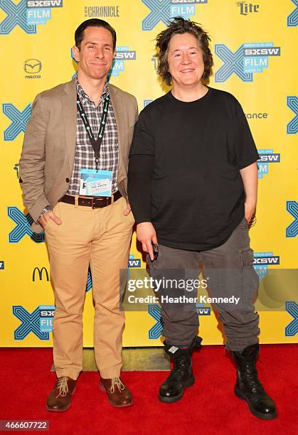 Scott Foundas, Chief Film Critic at Variety and Christine Vachon, Executive Producer of Killer Films attend the 'Christine Vachon Keynote' during the...