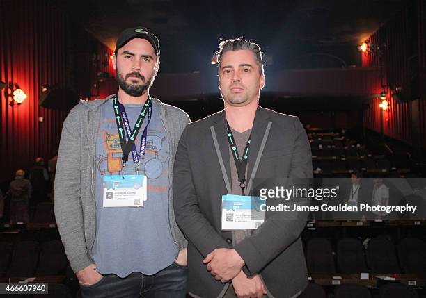 Filmmakers Brandon LaGanke and John Carlucci attend 'Music Videos' during the 2015 SXSW Music, Film + Interactive Festival at Alamo Ritz on March 17,...