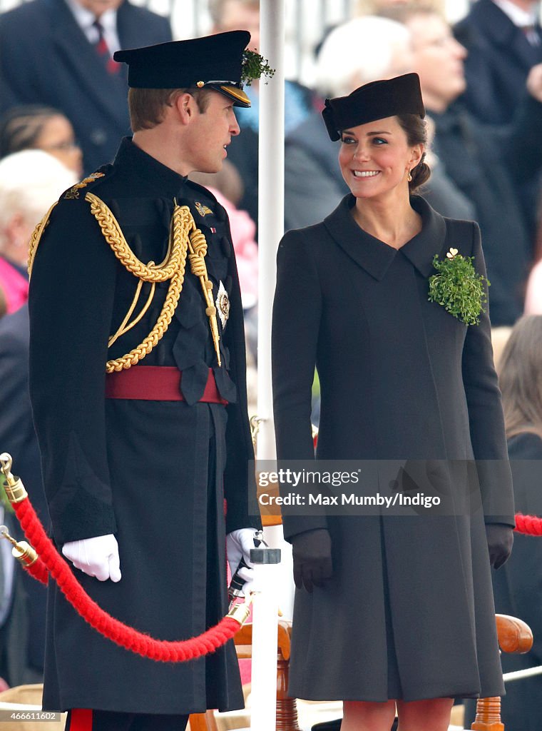 The Duke And Duchess Of Cambridge Attend St Patrick's Day Parade At Mons Barracks