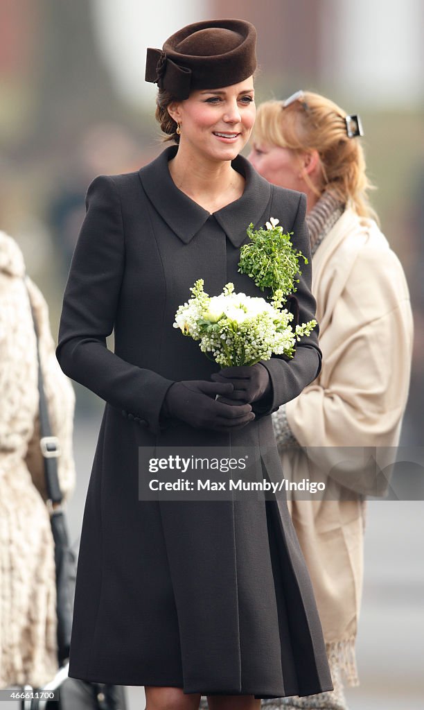 The Duke And Duchess Of Cambridge Attend St Patrick's Day Parade At Mons Barracks