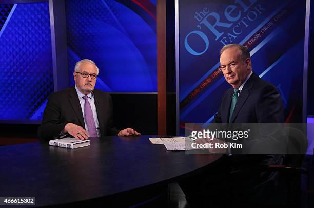 Barney Frank and Bill O'Reilly appear on "The O'Reilly Factor" on The FOX News Channel at FOX Studios on March 17, 2015 in New York City.