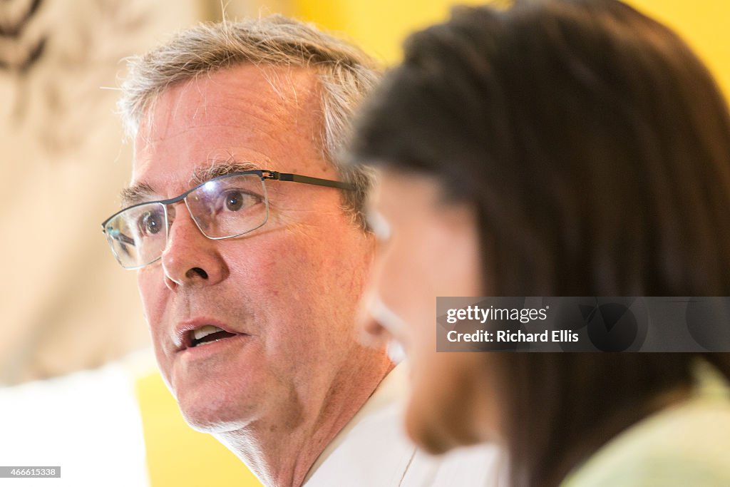 Jeb Bush And Nikki Haley Tour Women's Care Center In South Carolina