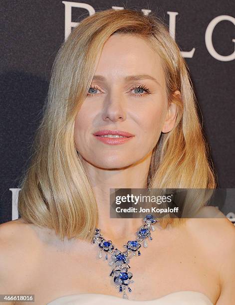 Actress Naomi Watts arrives at BVLGARI And Save The Children STOP. THINK. GIVE. Pre-Oscar Event at Spago on February 17, 2015 in Beverly Hills,...