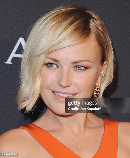 Actress Malin Akerman arrives at BVLGARI And Save The Children STOP. THINK. GIVE. Pre-Oscar Event at Spago on February 17, 2015 in Beverly Hills,...