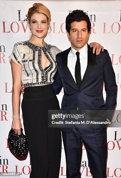 Nadeah Miranda and Francesco Scianna attend 'Latin Lover' Screening on March 17, 2015 in Milan, Italy.