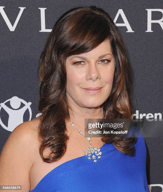 Actress Marcia Gay Harden arrives at BVLGARI And Save The Children STOP. THINK. GIVE. Pre-Oscar Event at Spago on February 17, 2015 in Beverly Hills,...