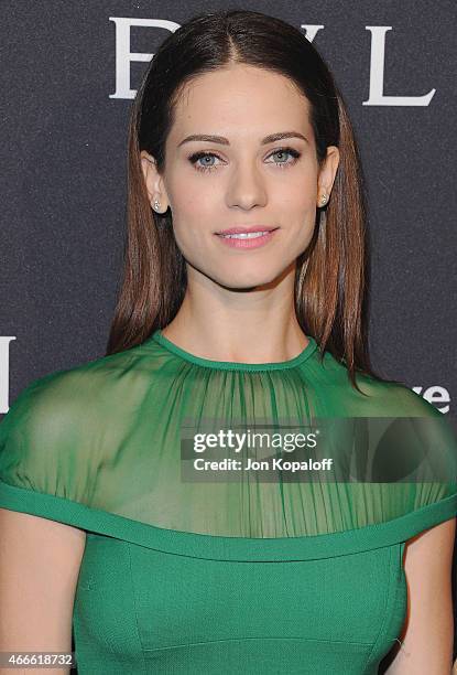 Actress Lyndsy Fonseca arrives at BVLGARI And Save The Children STOP. THINK. GIVE. Pre-Oscar Event at Spago on February 17, 2015 in Beverly Hills,...