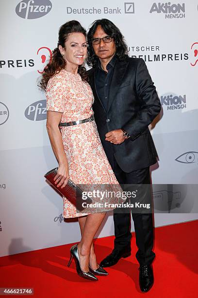 Christine Neubauer and Jose Campos attend the Deutscher Hoerfilmpreis 2015 on March 17, 2015 in Berlin, Germany.