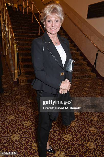 Angela Rippon attends the after party following the Gala Performance of "Lord Of The Dance: Dangerous Games" at The Dominion Theatre on March 17,...