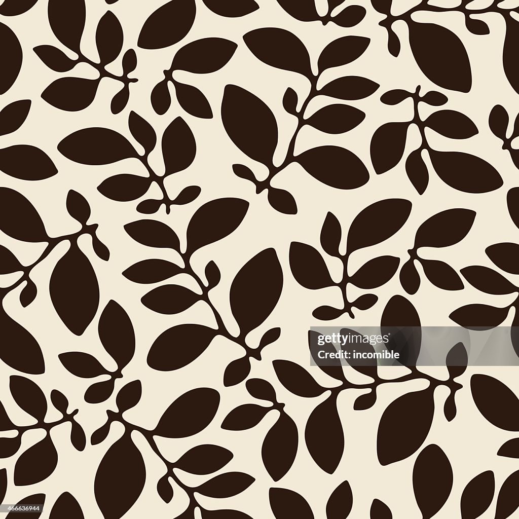 Subtle Nature Pattern Seamless Nature Pattern With Abstract Leaves High-Res Vector Graphic ...