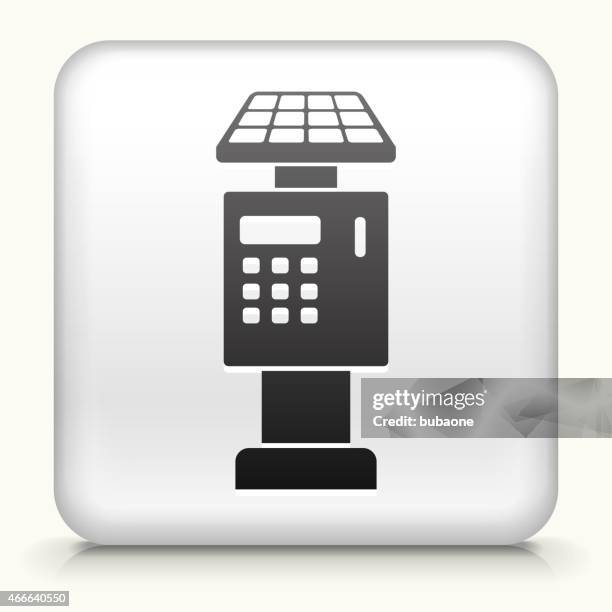 square button with parking ticket payment machine - parking ticket stock illustrations