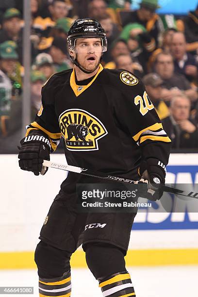 Daniel Paille of the Boston Bruins skates against the Buffalo Sabres at the TD Garden on March 17, 2015 in Boston, Massachusetts.