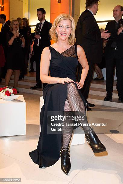 Eva Habermann attends the Deutscher Hoerfilmpreis 2015 at Deutsche Bank on March 17, 2015 in Berlin, Germany.