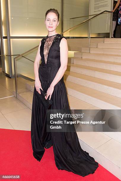 Jeanette Hain attends the Deutscher Hoerfilmpreis 2015 at Deutsche Bank on March 17, 2015 in Berlin, Germany.