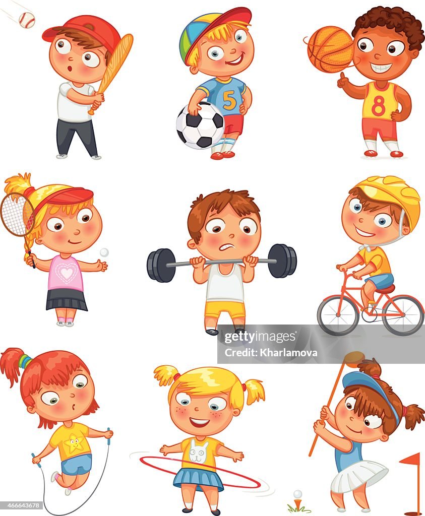 Sports And Fitness Funny Cartoon Character High Res Vector Graphic sports-and-fitness-funny-cartoon-character-high-res-vector-graphic