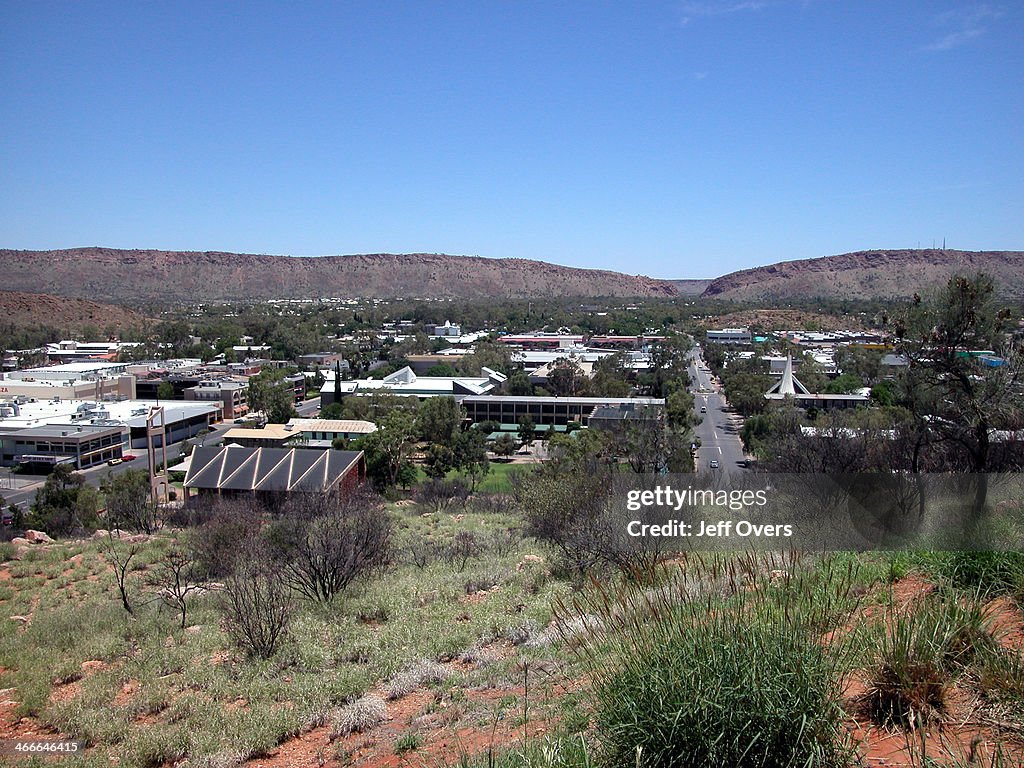Python's Alice Springs Gv of Alice Springs, view of the town from Anzac hill . News Photo ...