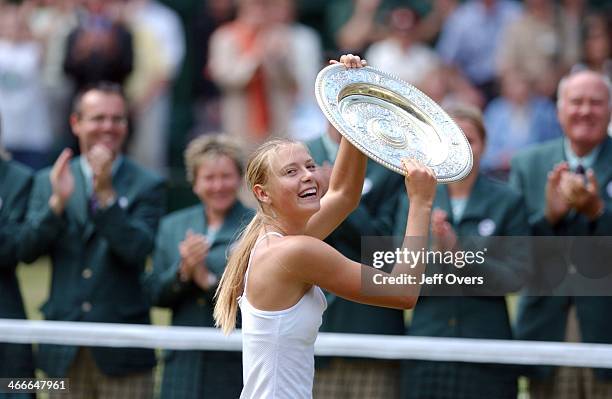 Maria Sharapova, 17 year old Russian from Siberia who won the womens singles championship at Wimbledon 2004..