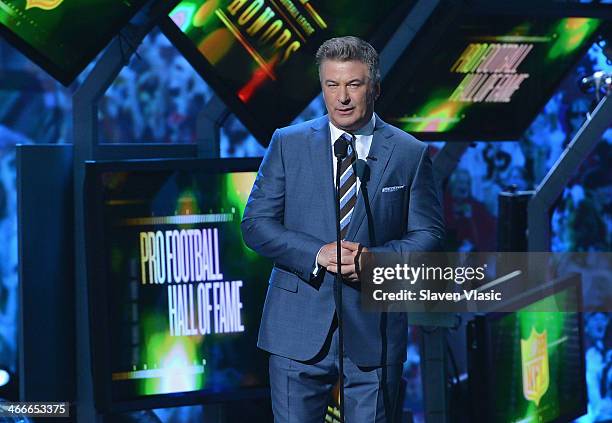 Actor Alec Baldwin hosts the 3rd Annual NFL Honors at Radio City Music Hall on February 1, 2014 in New York City.