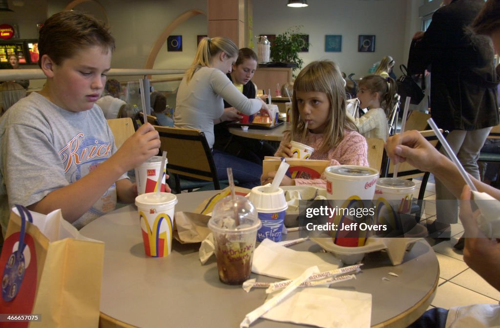 Group of children at McDonalds