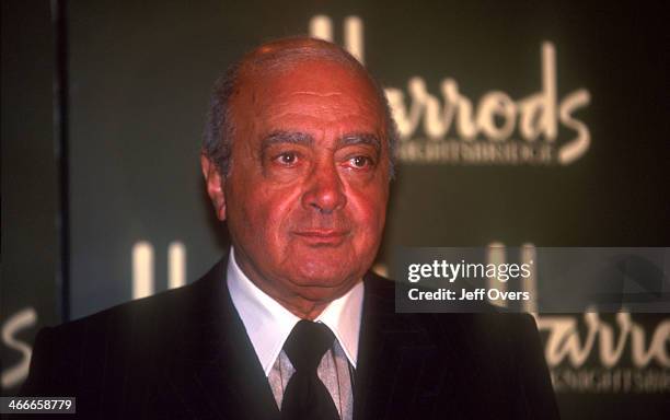 Mohammed Al Fayed at the opening of Harrods sale 2001. .