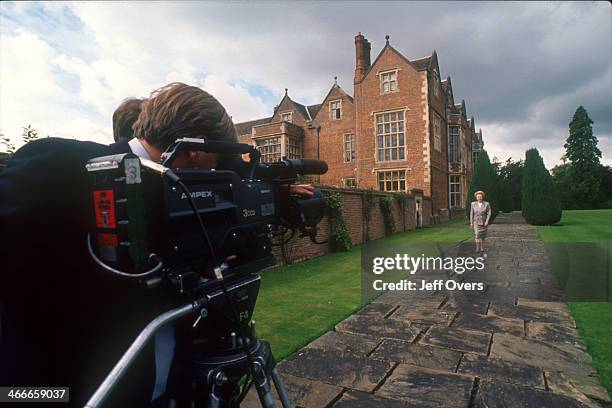 Baroness Margaret Thatcher being filmed by television crew at Chequers.- GB politician former Con Conservative MP for Finchley 1959-92, Conservative...