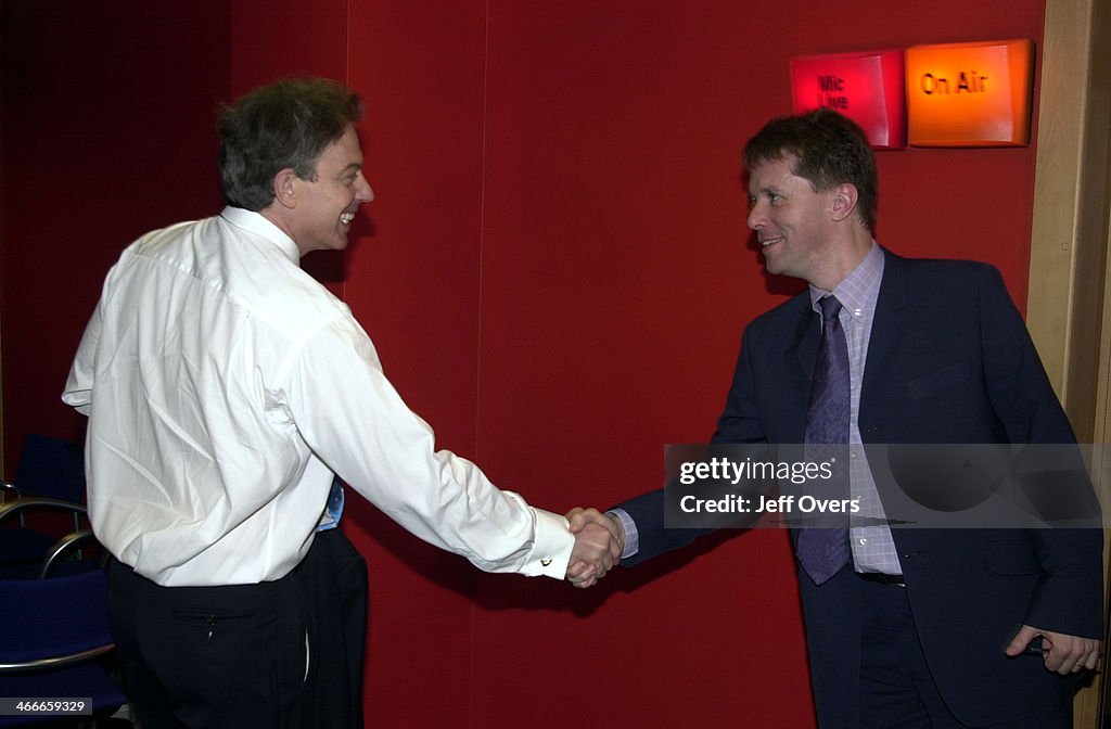 British Prime Minister Tony Blair appearing on the BBC radio... News