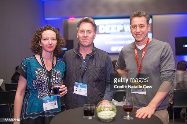 Judith Baugin, Jamie Carmichael and John Sloss attend EPIX's Deep Web Panel and Reception during the 2015 SXSW Music, Film + Interactive Festival at...