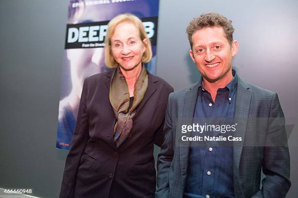 Lyn Ulbricht and Alex Winter attend EPIX's Deep Web Panel and Reception during the 2015 SXSW Music, Film + Interactive Festival at the W Hotel on...