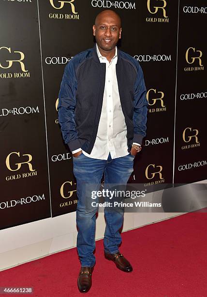 Alex Gidewon attends the K. Michelle and Monica Concert afterparty at Gold Room on March 12, 2015 in Atlanta, Georgia.